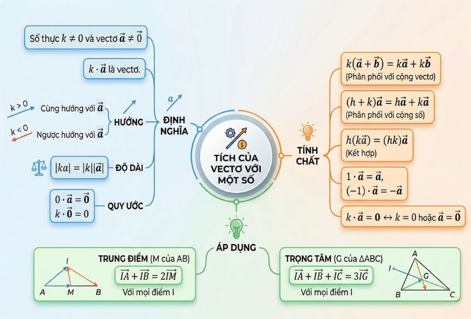 Lý thuyết cơ bản tích của vectơ với một số