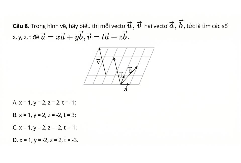 Các dạng bài tập tính tích của một số với một vectơ