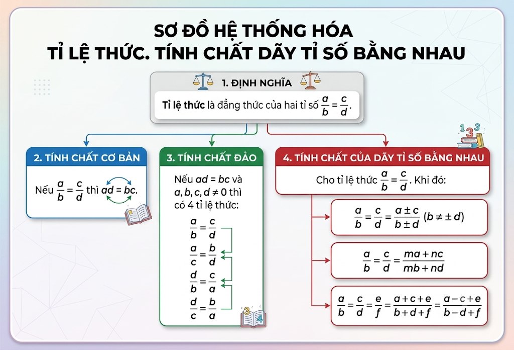 Tính chất dãy tỉ số bằng nhau là gì?