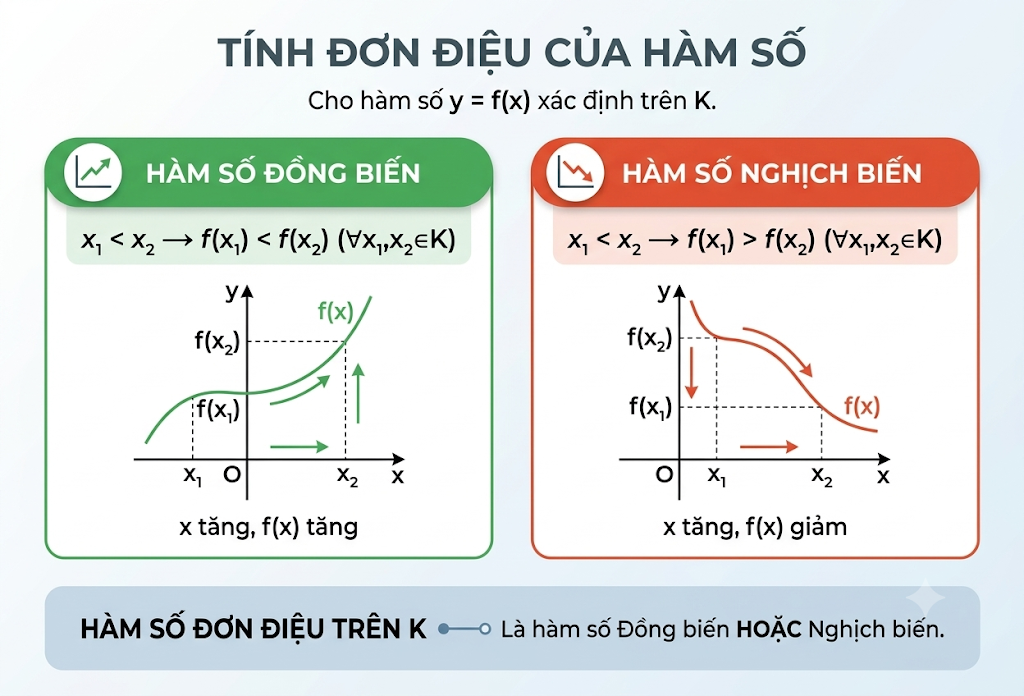 Tính đơn điệu của hàm số là gì?