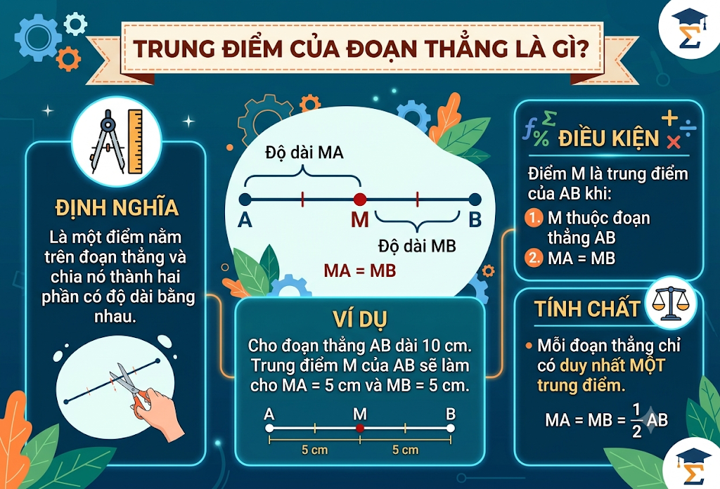 Trung điểm của đoạn thẳng là gì?