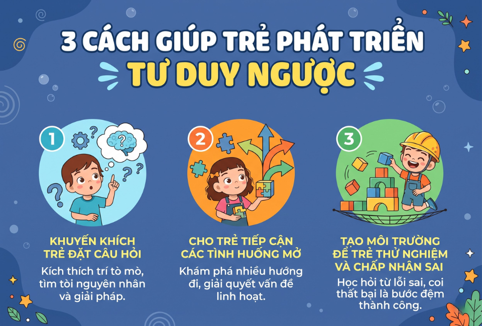 3 cách giúp trẻ phát triển tư duy ngược