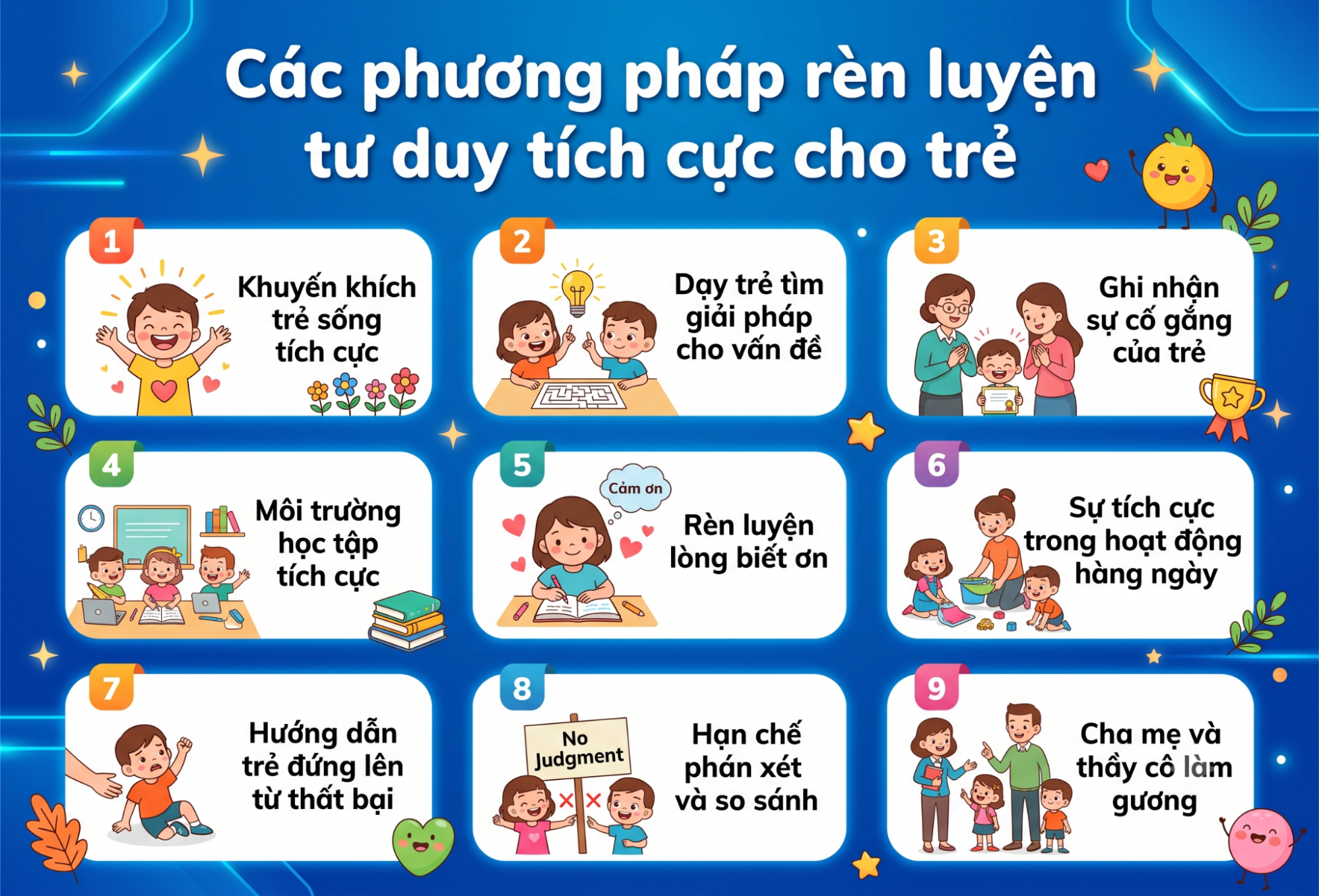 Các phương pháp rèn luyện tư duy tích cực cho trẻ