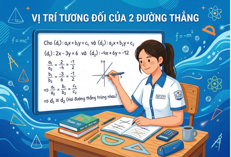 Một số bài luyện tập vị trí tương đối của hai đường thẳng
